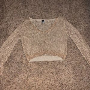 Mesh gold sweater!